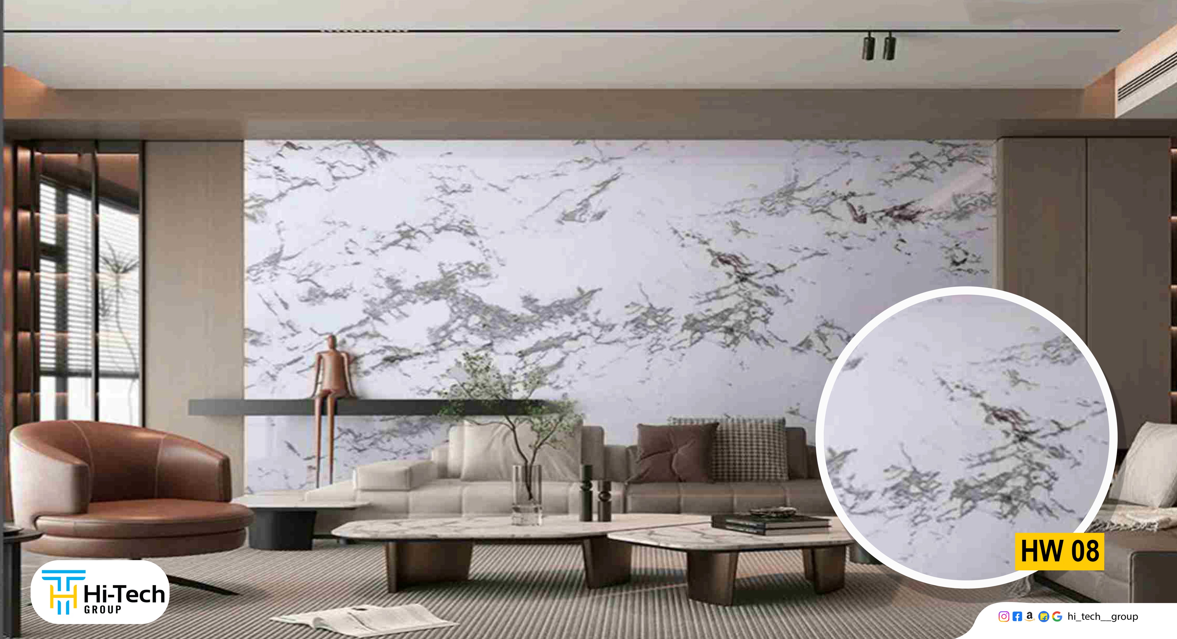 HITECH UV MARBLE STICKER (HW-08)