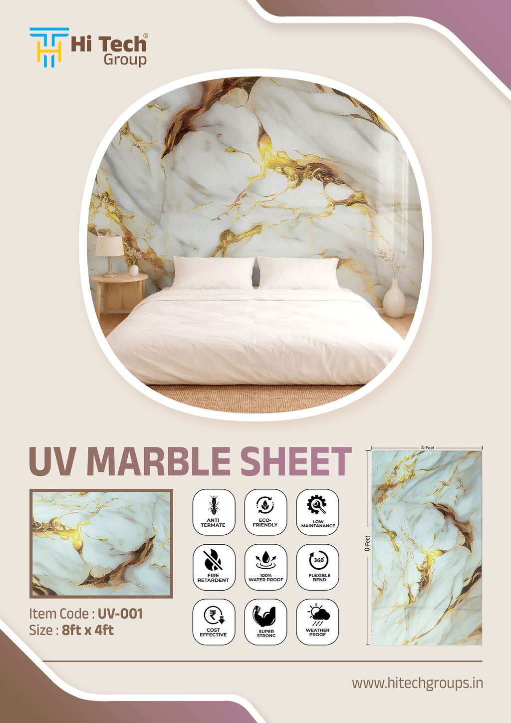 HITECH UV MARBLE SHEET (UV 001)