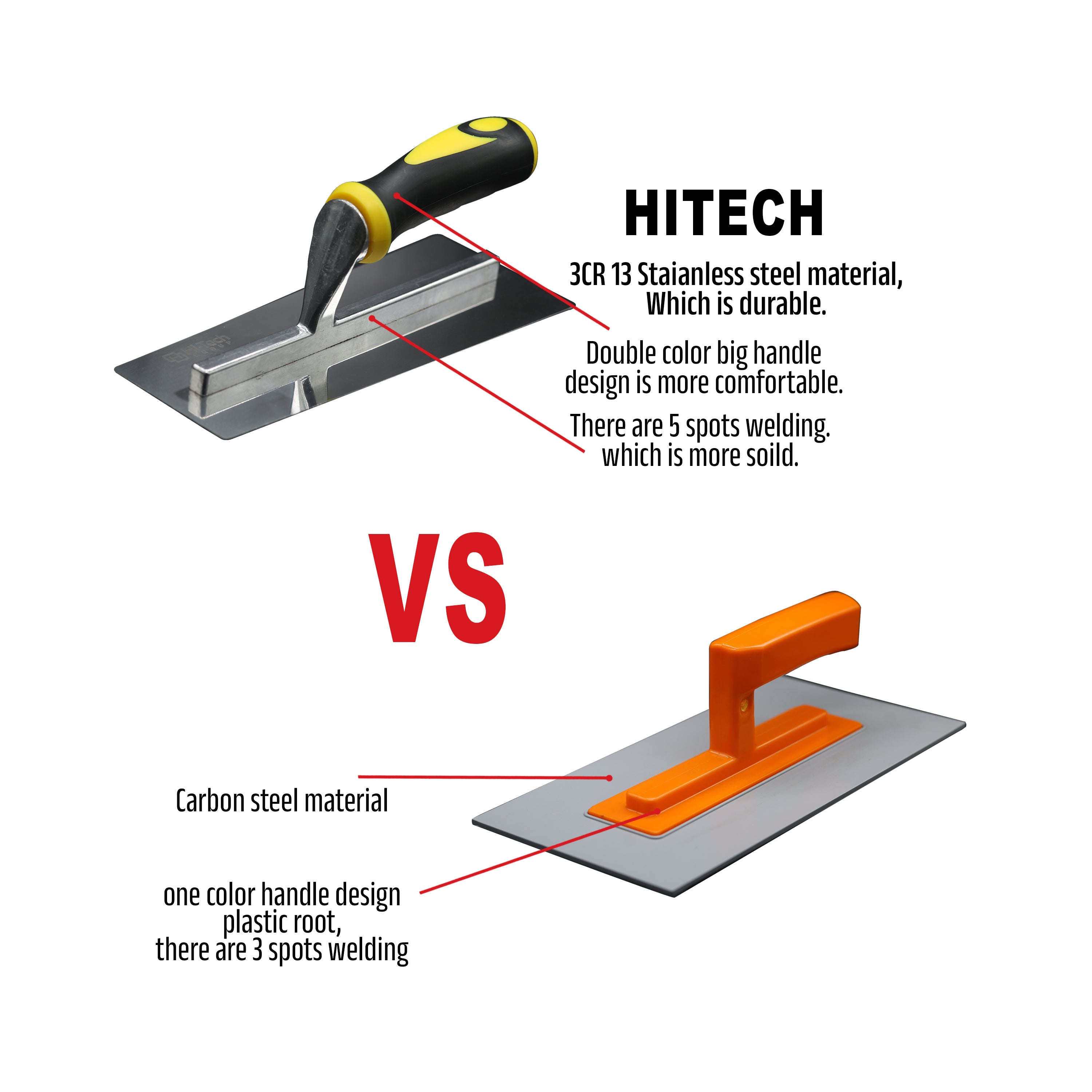 HITECH STAINLESS STEEL TROWEL (SMALL)